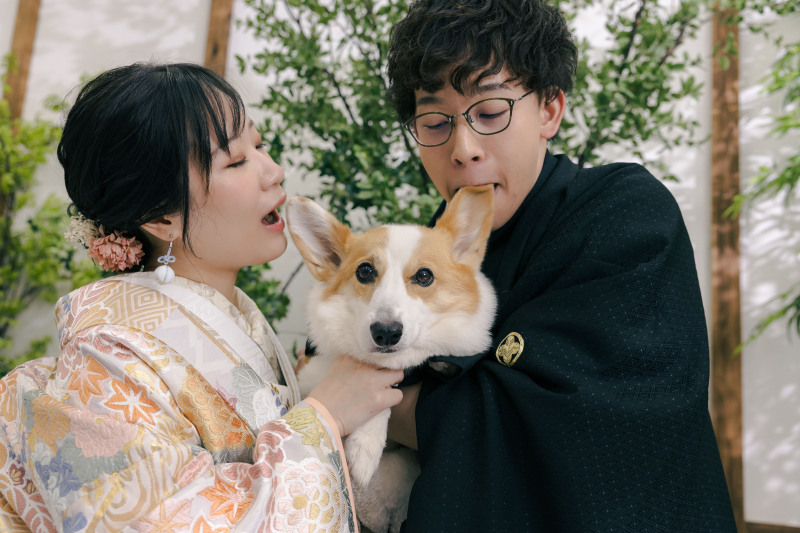 大切な家族と屋内庭園スタジオ撮影！！