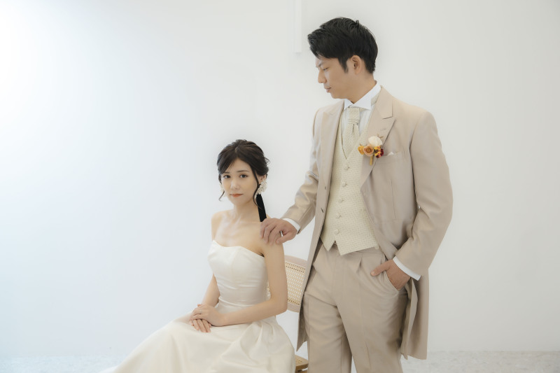 新婦さんカメラ目線！