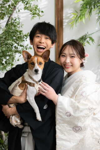愛犬とスタジオ撮影！
