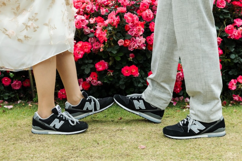 お揃いのスニーカー