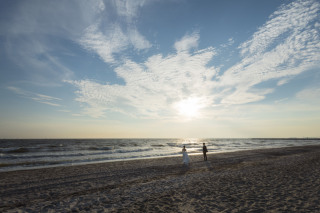夕景稲毛で壮大に