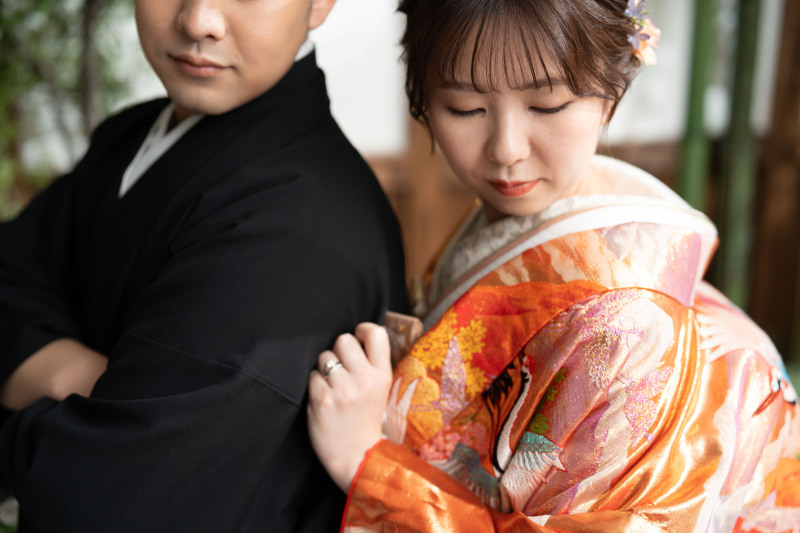 ご新婦様のお着物とヘアメイクをしっかりと◎