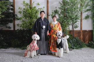 愛おしいペットと叶える和装のお写真