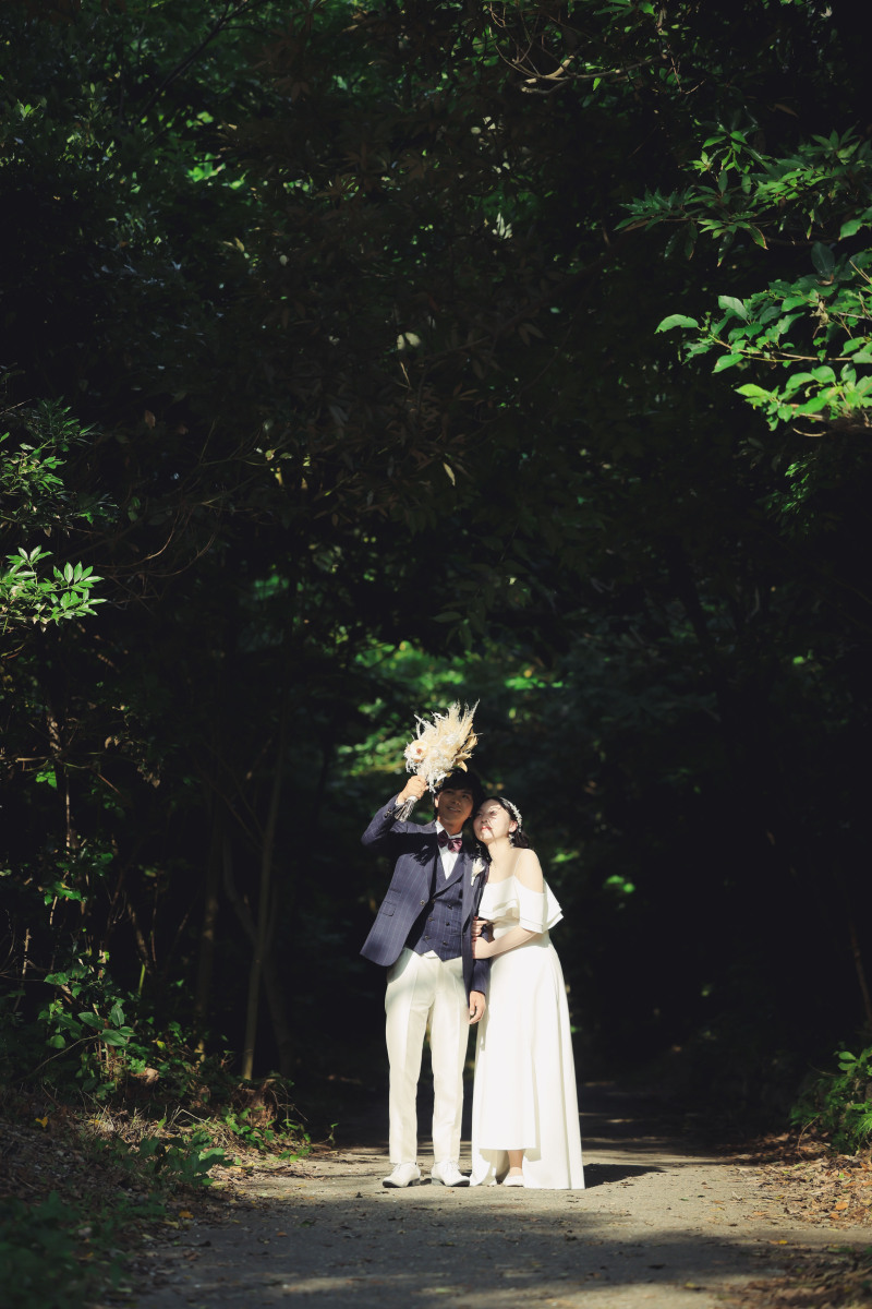 ブーケで日差しをカット^^