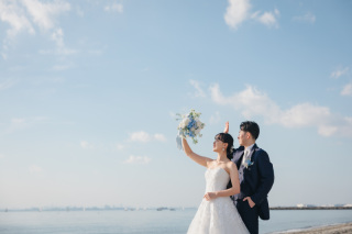 快晴の稲毛海浜公園