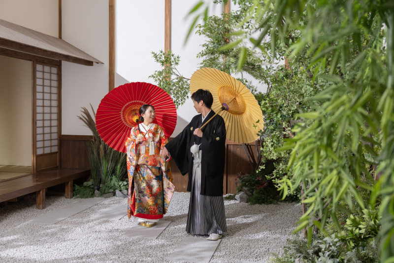 傘を持って散歩♪