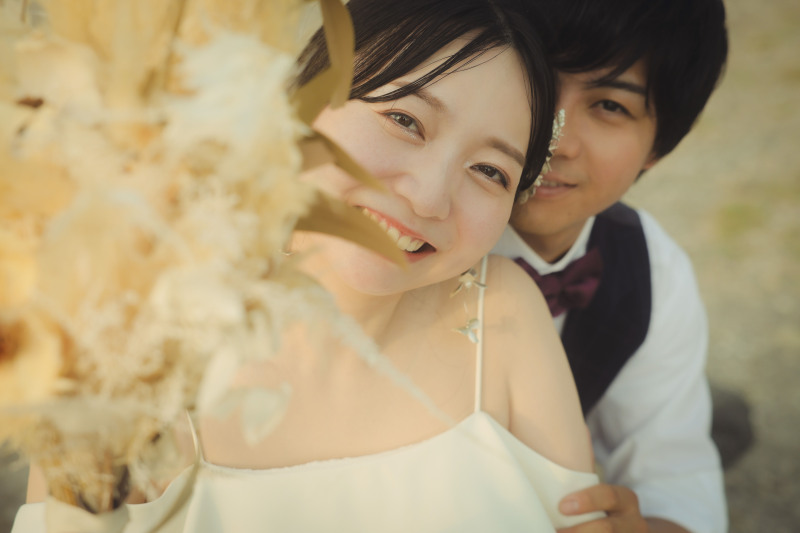ブーケ越しのお二人