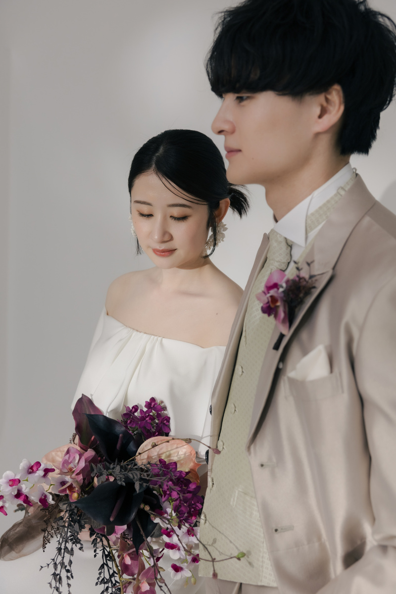 ブーケを差し色に