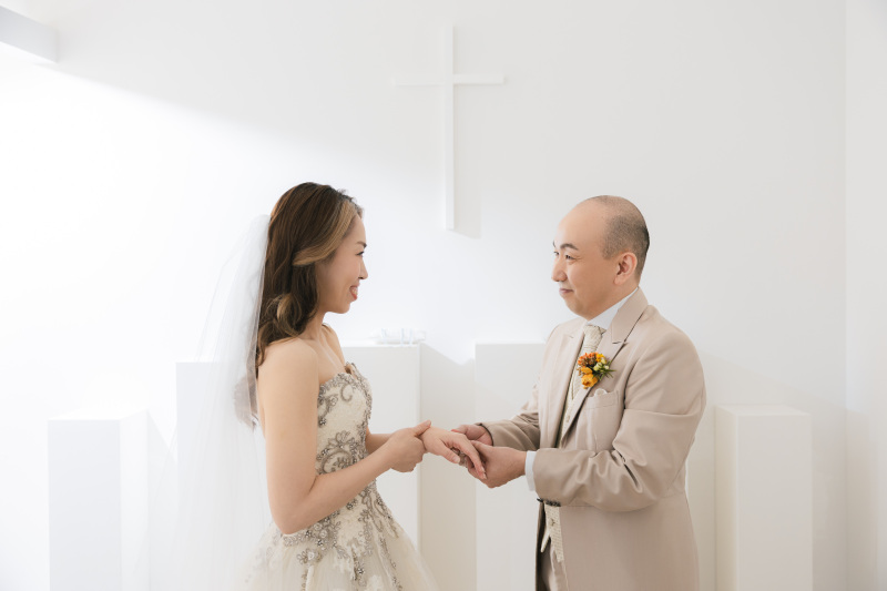 指輪交換ショット