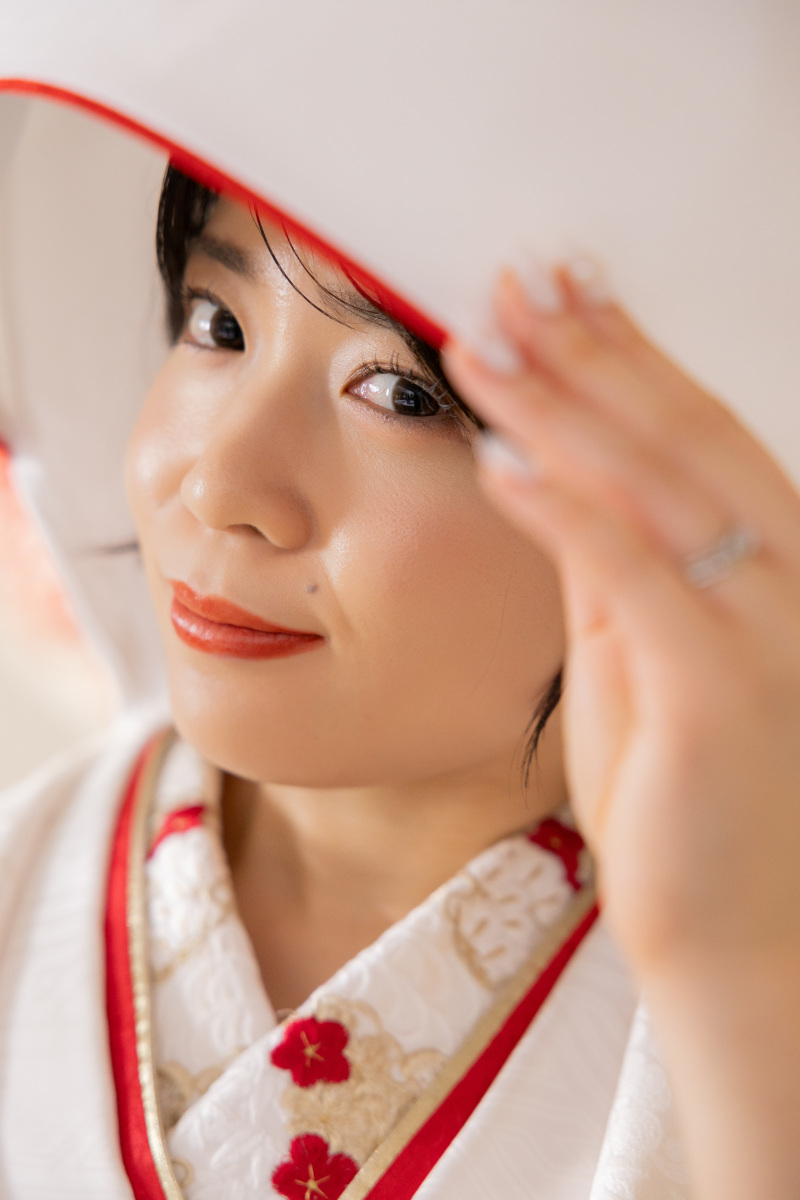 綿帽子で儚く、美しく