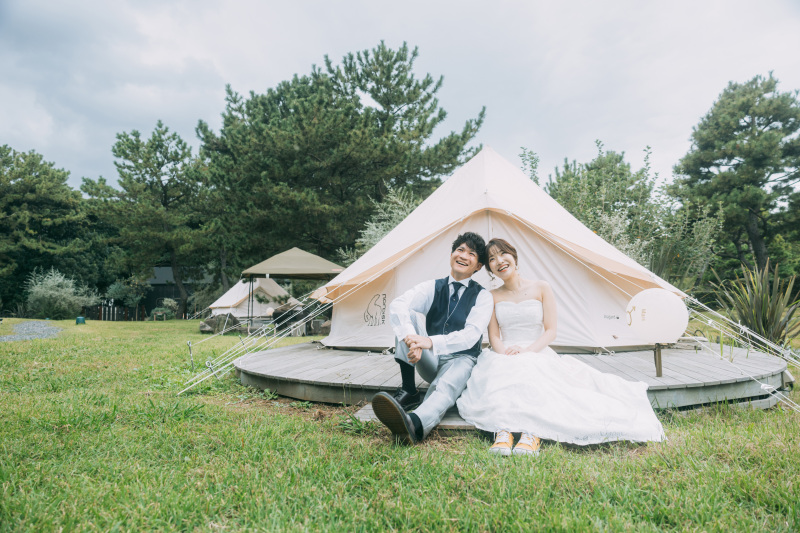 グランピング会場でまったり