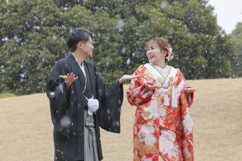 サプライズで雪！！