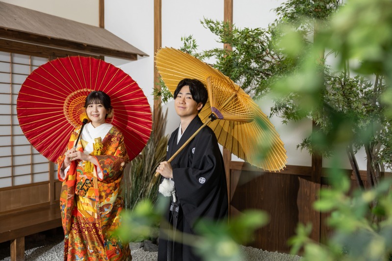 和装にお着替え！屋内庭園撮影！