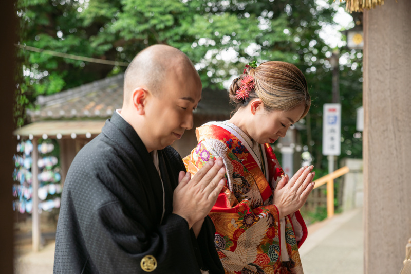 お二人の横顔を