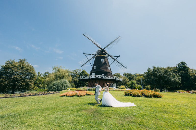 ロケ撮影に良い天気！