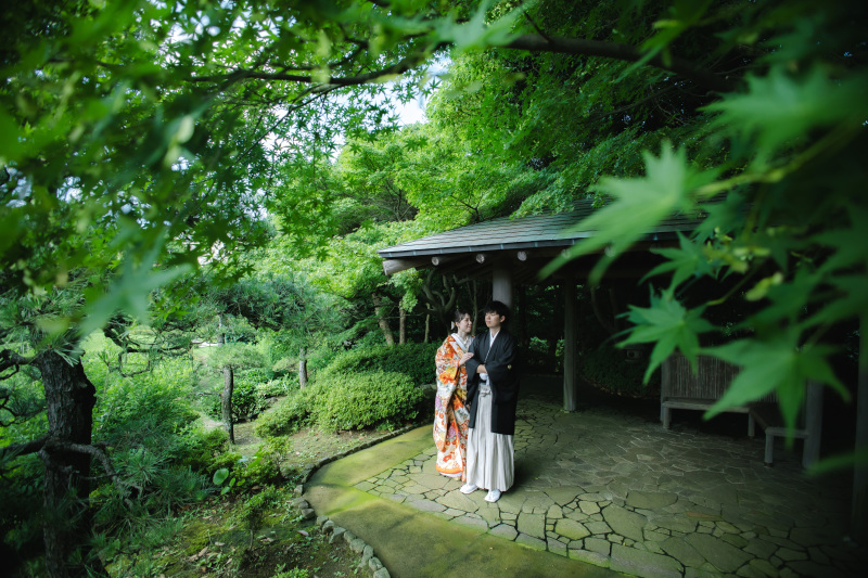 新緑と見浜園撮影！