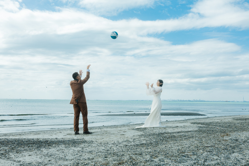 仲良くパス練習♪