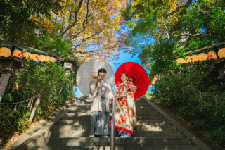 検見川神社での和装撮影