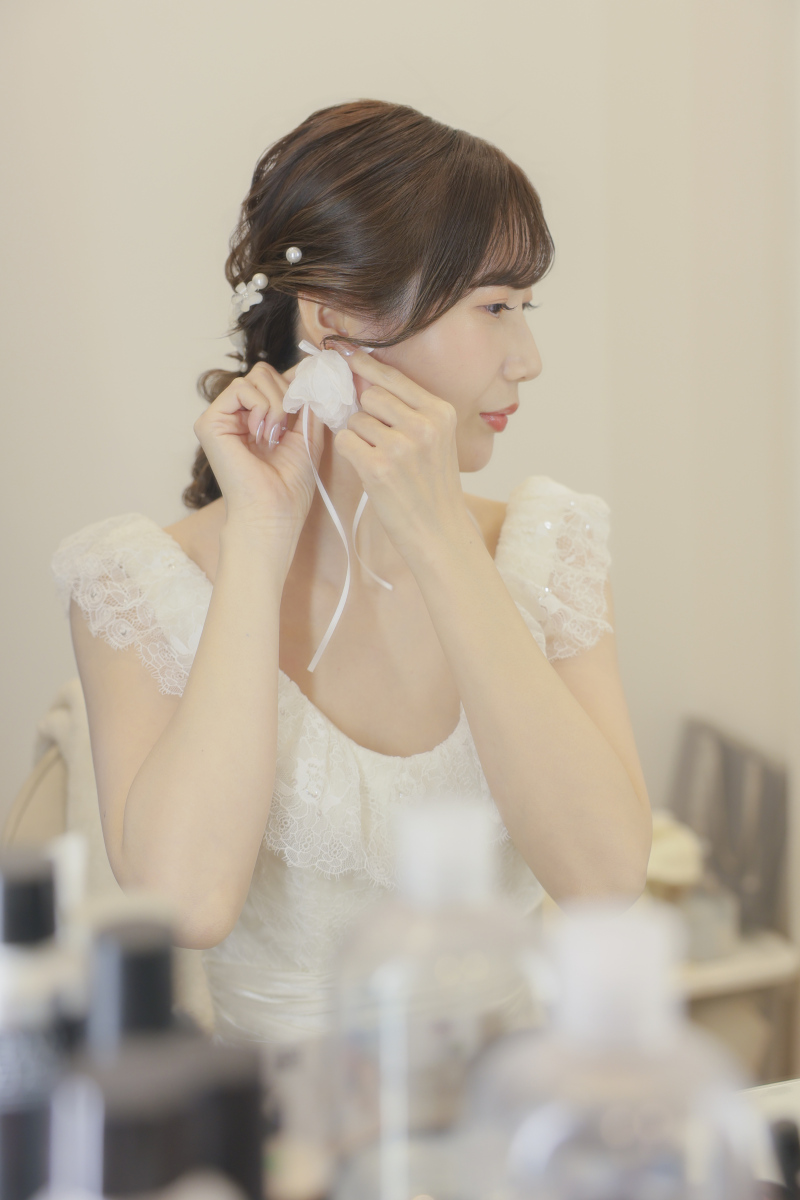 お支度フォト。ご新婦様編。