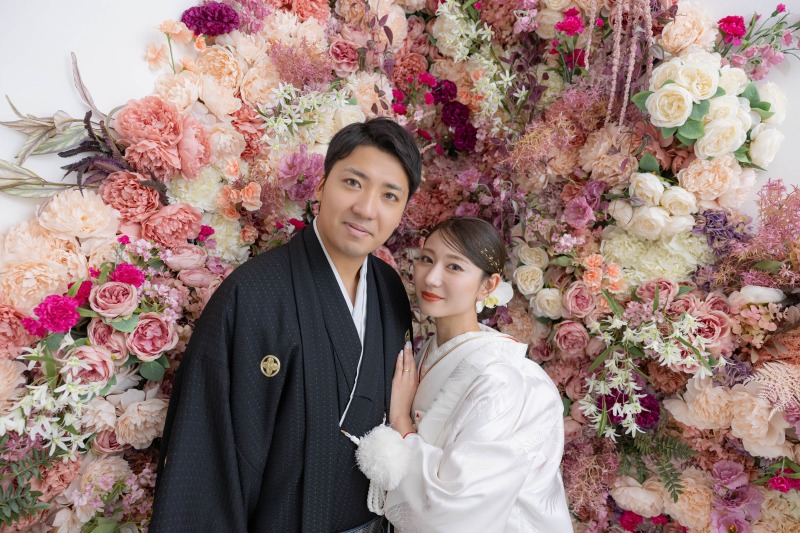 お花に囲まれて！