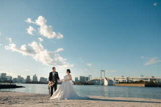 思い出の場所でのウェディングフォト