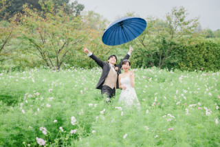 二人の好きなお花での撮影！