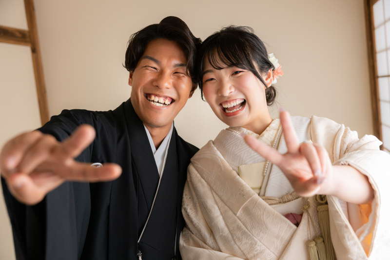 全力笑顔のピース！