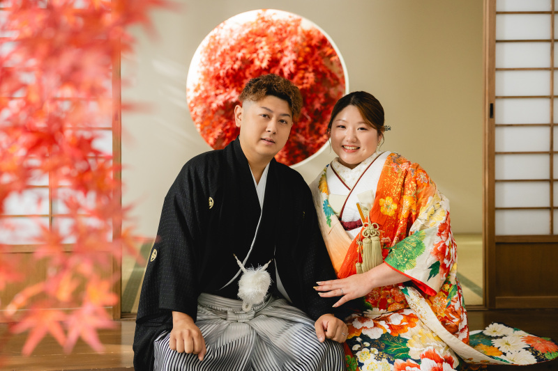 屋内庭園スタジオで和装撮影！