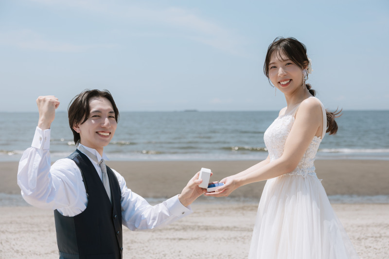 嬉しそうな新郎さん