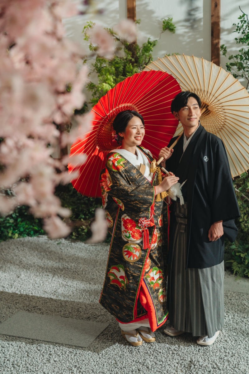 桜と一緒に