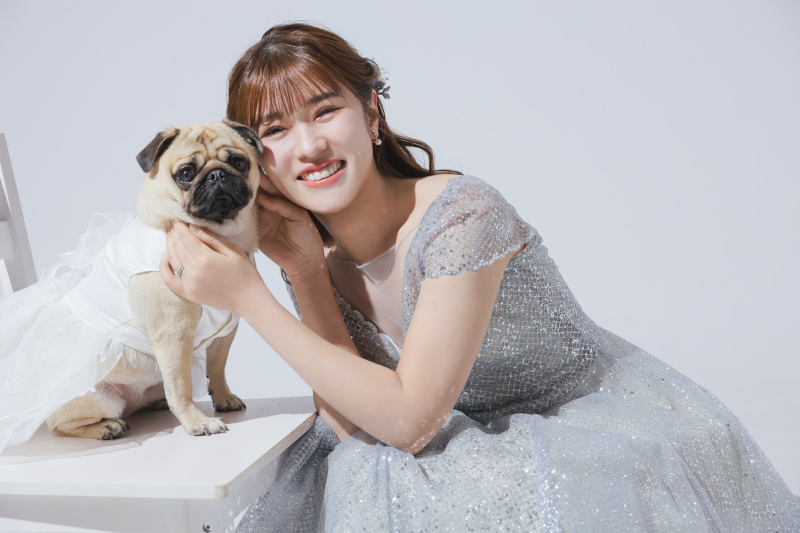 大好きな愛犬とぎゅっと密着