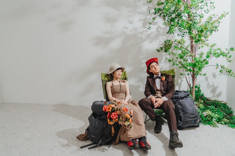 キャンブチェアで休憩