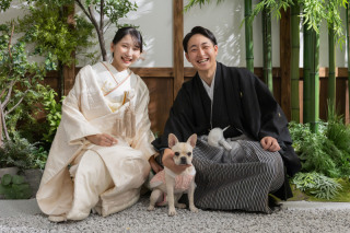 ワンちゃんと一緒にスタジオ2着撮影！