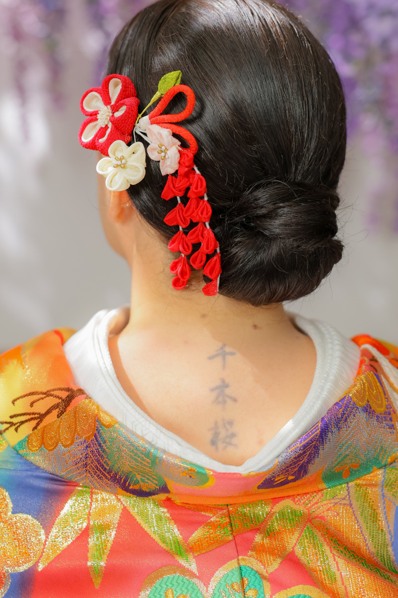 新婦さんの髪型ショット。