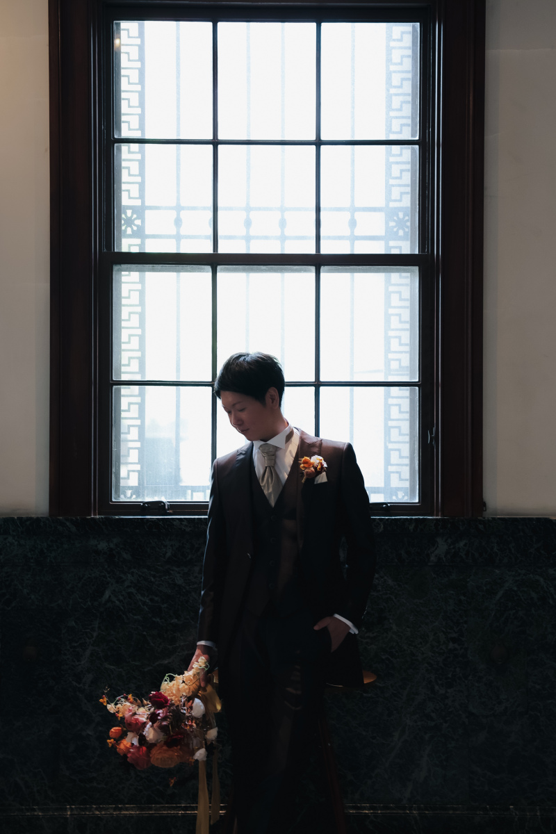 ご新郎様のソロショット。