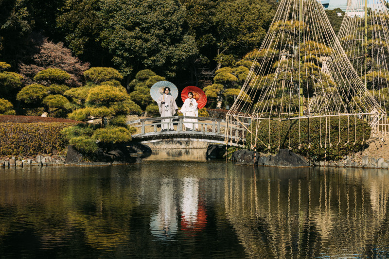 和傘を使っての撮影☀︎