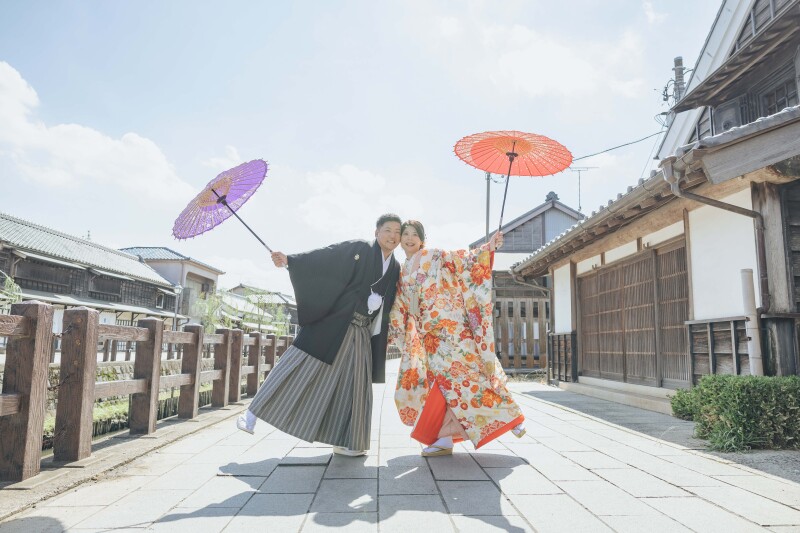 昔ながらの町並みでお散歩撮影