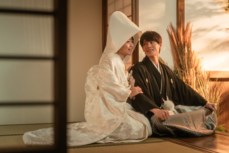 綿帽子の奥ゆかしさと夕景