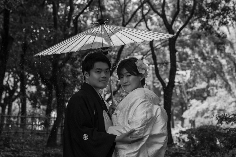 見浜園で雨の日ロケーション