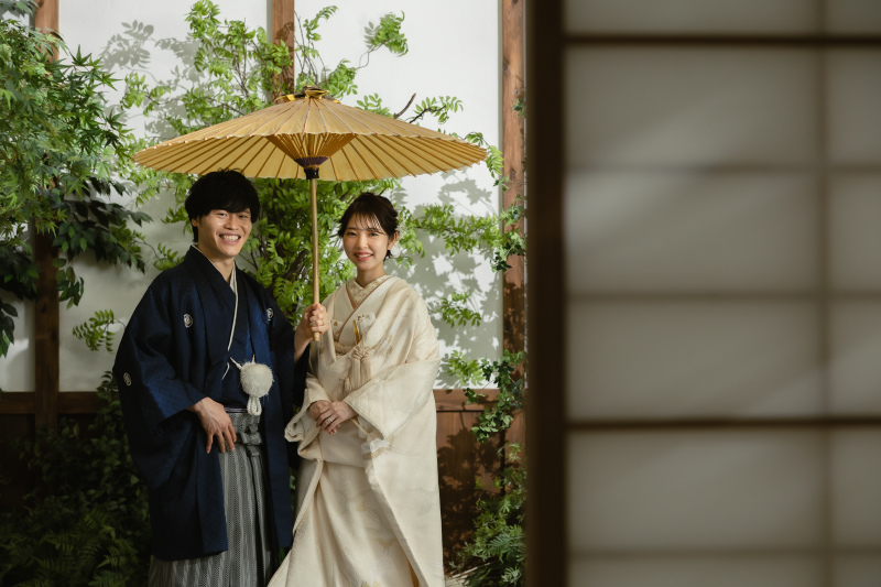 傘を使って撮影！