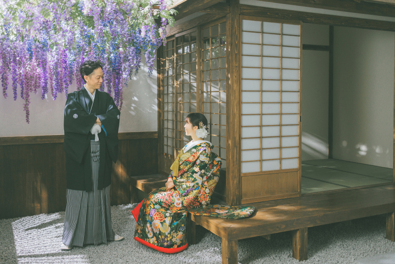 外みたいなスタジオで