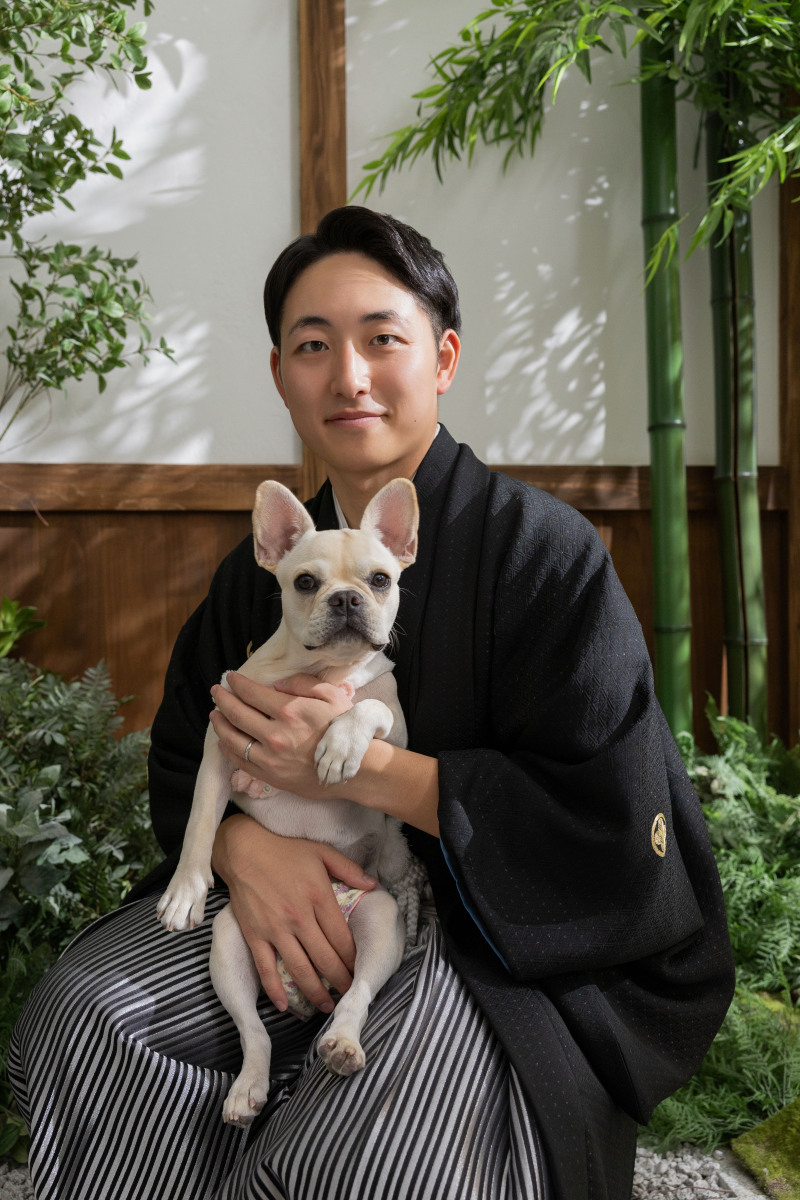 新郎さんとワンちゃん