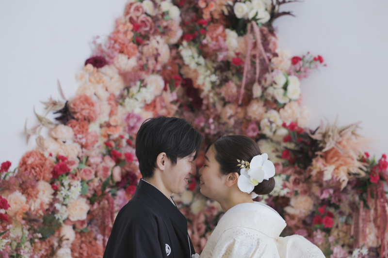 照れながら・・・