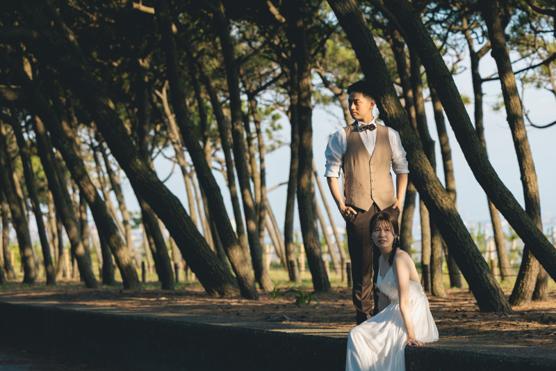 夕日でかっこよく