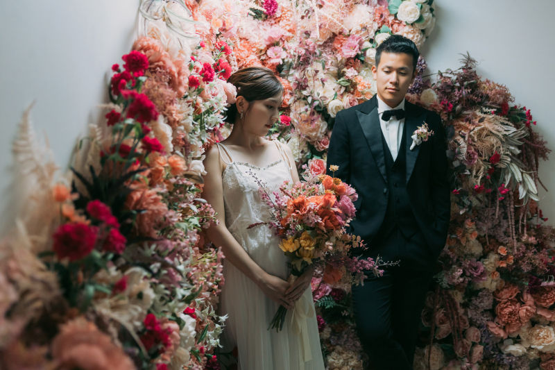 普段とは違うスタイルの花壁＊