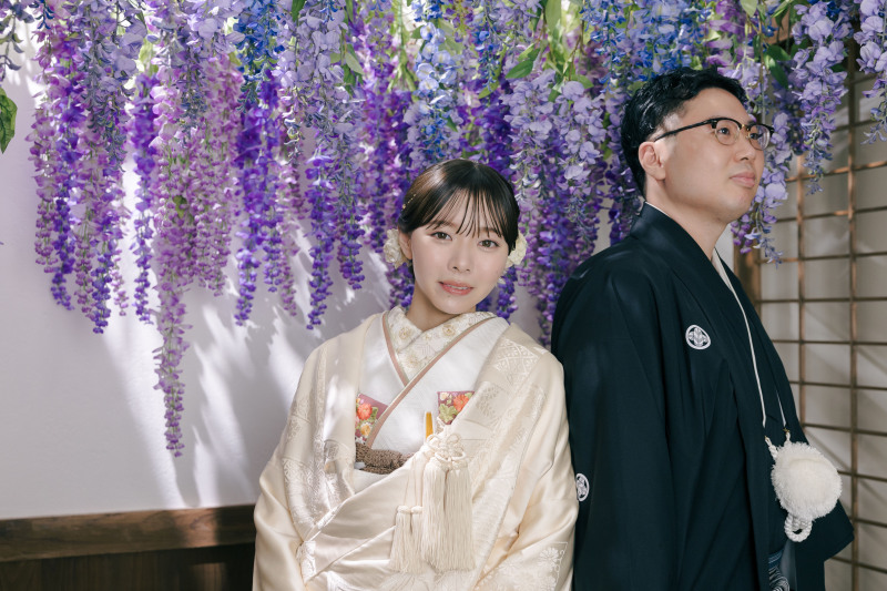 新婦さんカメラ目線!