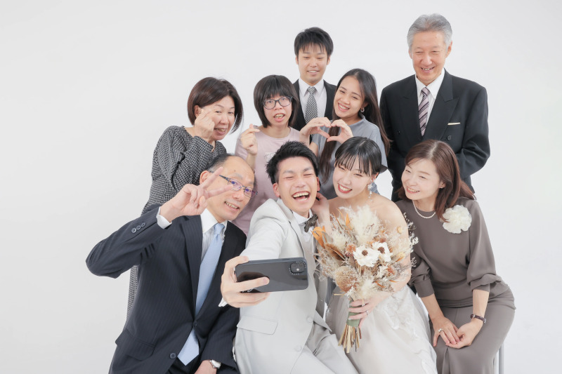 兄弟、姉妹との仲良しショットも撮影が可能