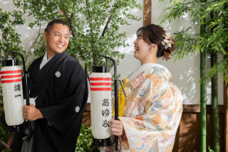 楽しそうなお二人！新婦さん爆笑してるの可愛い♡新郎さんも優しい表情素敵です！