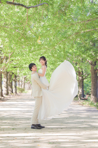 昭和記念公園で、ドレスパサっ！