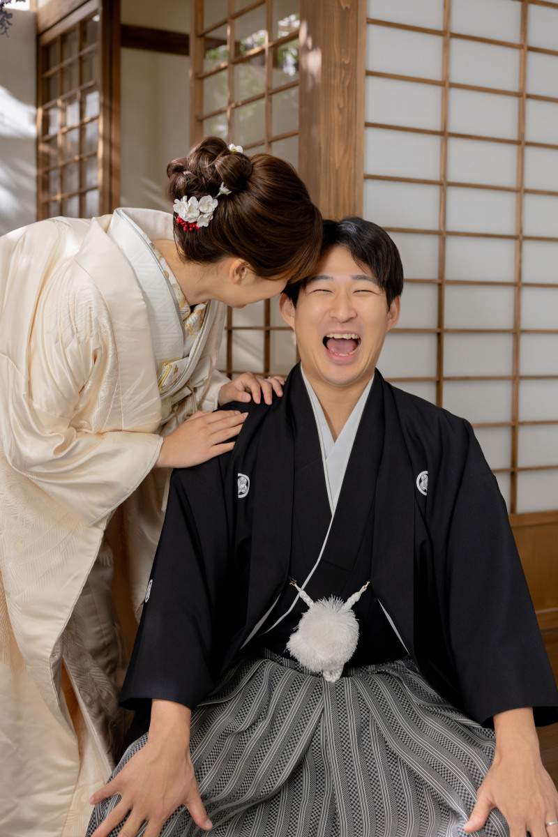 欲しいものをねだっていいよと言った時の新郎さんの表情!いい笑顔ですね^^